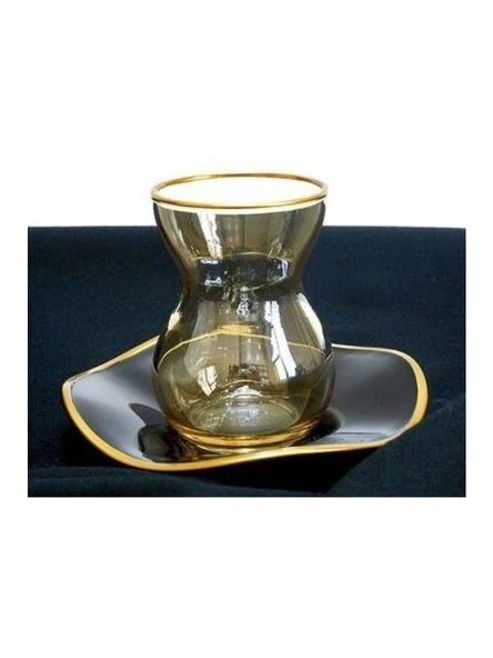 Paşabahçe 96574 Amber Gold Çay Bardağı Takımı 6 Lı