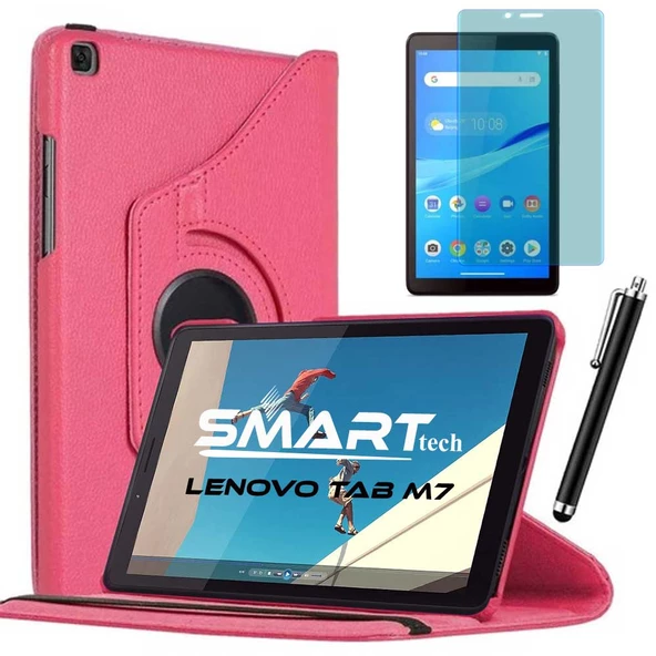 Lenovo Tab M7 7 inç Standlı Tablet Kılıfı Ekran Koruyucu Kalem Set - 5
