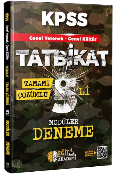 KPSS Genel Yetenek Genel Kültür Tatbikat Tamamı Çözümlü 5'li Modüler Deneme Eğit Akademi