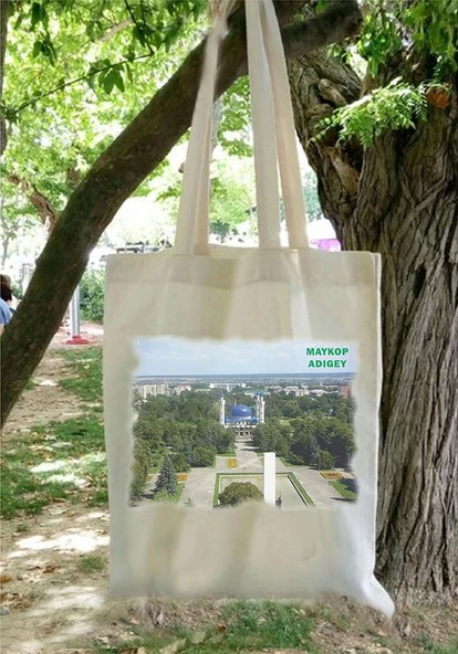 Maykop Adıgey Manzaralı Bez Çanta - 5