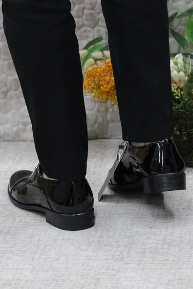 Pierre Cardin 7018 Siyah Rugan Damat Ayakkabısı Takım Ayakkabısı Erkek Klasik Ayakkabı - 4