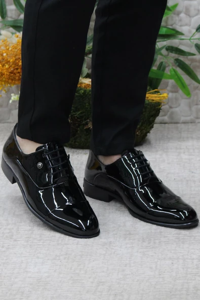 Pierre Cardin 7018 Siyah Rugan Damat Ayakkabısı Takım Ayakkabısı Erkek Klasik Ayakkabı - 2