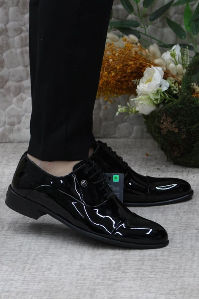 Pierre Cardin 7018 Siyah Rugan Damat Ayakkabısı Takım Ayakkabısı Erkek Klasik Ayakkabı