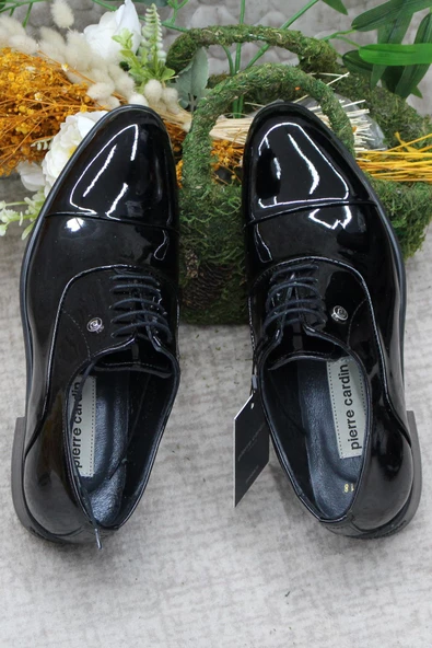 Pierre Cardin 7018 Siyah Rugan Damat Ayakkabısı Takım Ayakkabısı Erkek Klasik Ayakkabı - 6