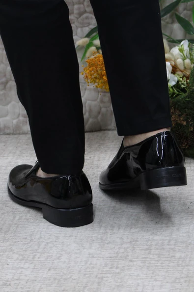 Pierre Cardin 7029 Siyah Rugan Damat Ayakkabısı Takım Ayakkabısı Erkek Klasik Ayakkabı - Resim 4