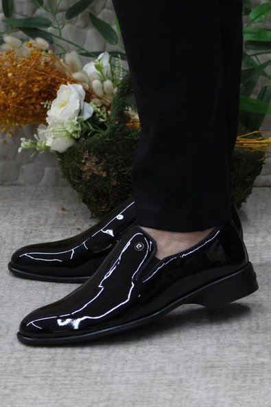 Pierre Cardin 7029 Siyah Rugan Damat Ayakkabısı Takım Ayakkabısı Erkek Klasik Ayakkabı - Resim 3