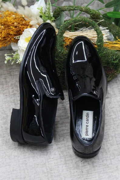 Pierre Cardin 7029 Siyah Rugan Damat Ayakkabısı Takım Ayakkabısı Erkek Klasik Ayakkabı - Resim 6