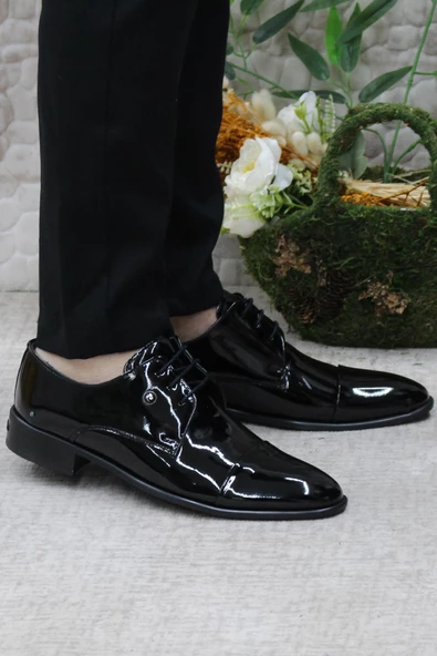 Pierre Cardin 7028 Siyah Rugan Damat Ayakkabısı Takım Ayakkabısı Erkek Klasik Ayakkabı ürün görseli