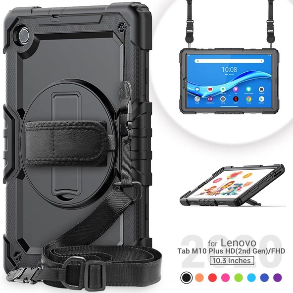 Lenovo Tab M10 10.1" TB-X306F TB-X306X Gen.2 Kılıf Defender Askılı Pars Case Fuji