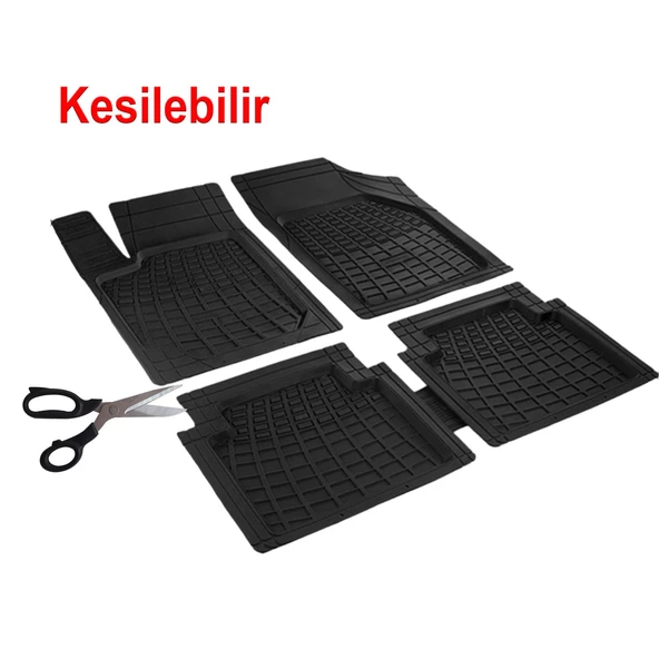 Automix Araba Araç Otomobil Oto Kesilebilir Siyah 3D Havuzlu 5 Parça Paspas Marka Model 44810 - 4