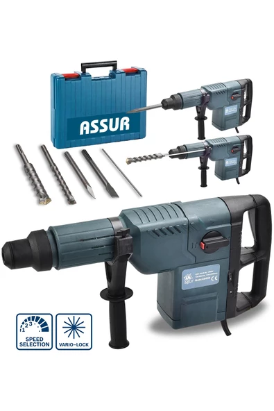 Assur Profesyonel 4200 w 11 Kg Sds Max 3 Fonksiyonlu Kırıcı Delici Hilti