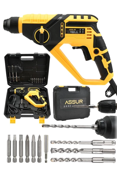 Assur Profesyonel 250W 2 Kademeli Bakır Sargılı Darbeli Kırıcı Delici Hilti