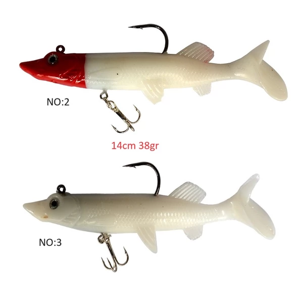Captain 3554 Bobo Pike Soft 14cm 38gr Turna Silikonu Suni Yem Balık