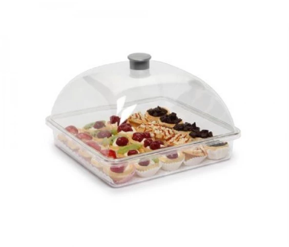 Bora Pasta Kare Kek Kabı Kapaklı TK BO359 - 2