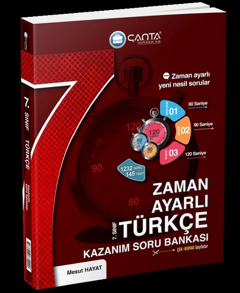 ÇANTA YAYINCILIK 7.SINIF Türkçe Zaman Ayarlı Kazanım Soru Bankası ürün görseli