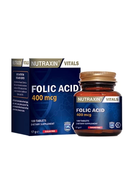 Nutraxin Vitals Folic Acıd 400 Mcg 100 Tablet