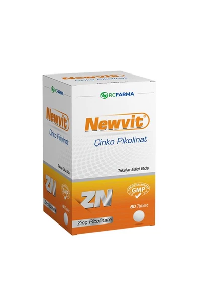 Newvit Çinko Pikolinat 60 Tablet Yeni Ambalaj ürün görseli 1