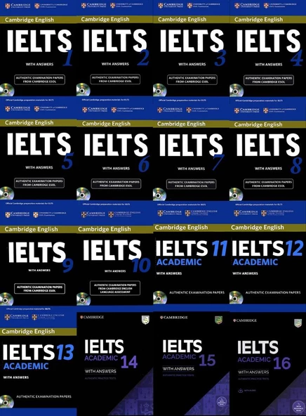 Cambridge English Ielts 1-10,11,12,13,14,15,16 Academıc With Answers + Audios