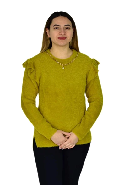 Kadın Yumoş Triko Zincirli Kazak BGL-ST03356 - Resim 7