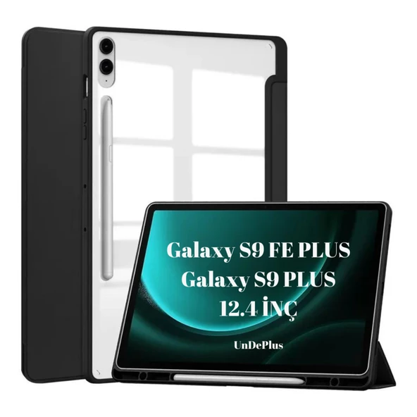 Samsung Galaxy Tab S9 FE Plus/S10 Plus/S9 Plus Kılıf Grafiti Şeffaf Kalem Bölmeli X610-16-810-18 X820 - 3