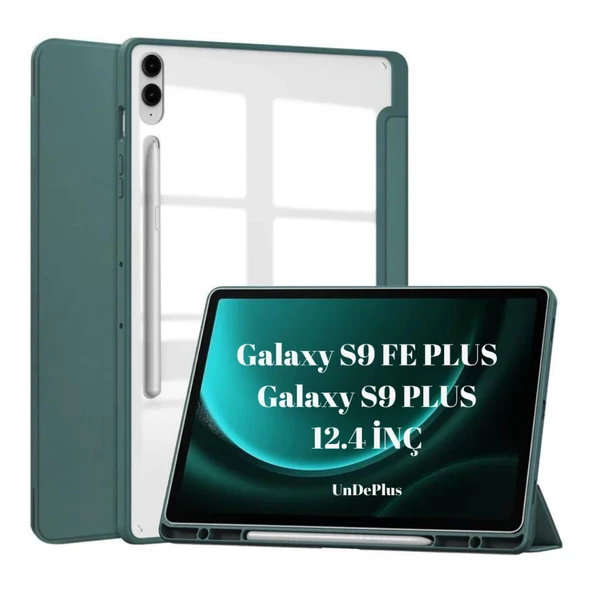 Samsung Galaxy Tab S9 FE Plus/S10 Plus/S9 Plus Kılıf Grafiti Şeffaf Kalem Bölmeli X610-16-810-18 X820