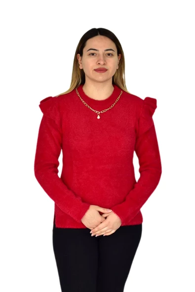 Kadın Yumoş Triko Zincirli Kazak BGL-ST03356 - Resim 5