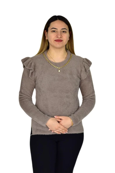 Kadın Yumoş Triko Zincirli Kazak BGL-ST03356 - Resim 10