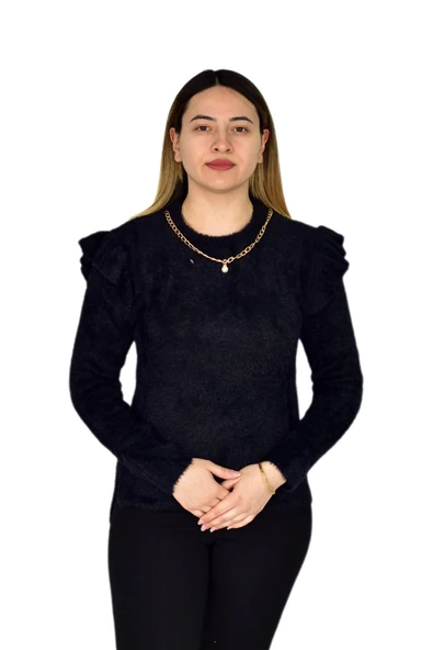 Kadın Yumoş Triko Zincirli Kazak BGL-ST03356 - Resim 9