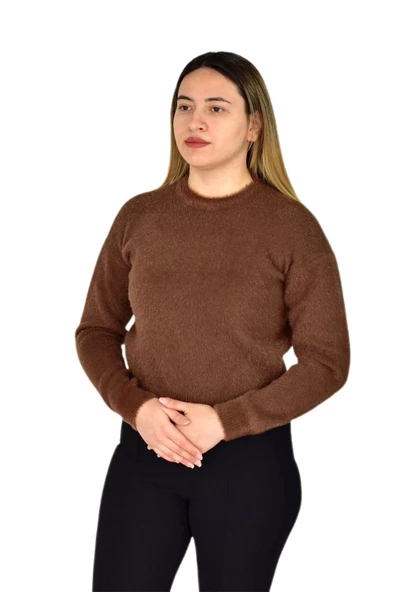 Kadın Yumoş Spor Triko Kazak BGL-ST03365 - 8