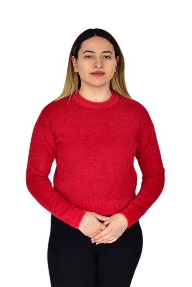 Kadın Yumoş Spor Triko Kazak BGL-ST03365 - 4