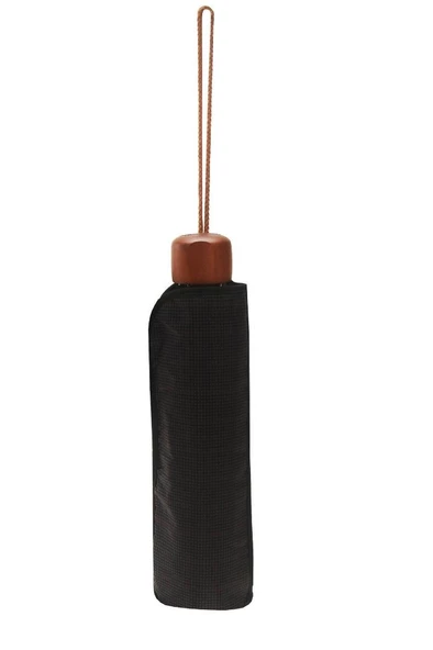 April Lüx Şemsiye Süper Mini Kare Çizgili Füme - 10