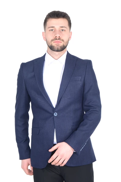 Cengiz İnler Dokulu Kırlangıç Yaka 6 Drop Yün Erkek Ceket - 2