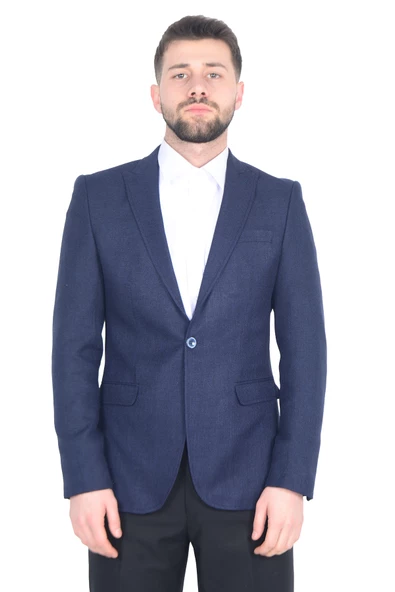 Cengiz İnler Dokulu Kırlangıç Yaka 6 Drop Yün Erkek Ceket - 7