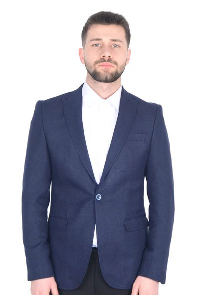 Cengiz İnler Dokulu Kırlangıç Yaka 6 Drop Yün Erkek Ceket - 4