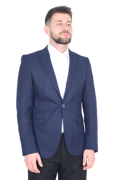 Cengiz İnler Dokulu Kırlangıç Yaka 6 Drop Yün Erkek Ceket - 6