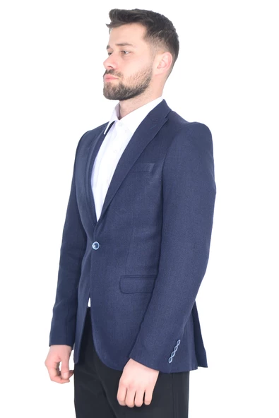 Cengiz İnler Dokulu Kırlangıç Yaka 6 Drop Yün Erkek Ceket - 10