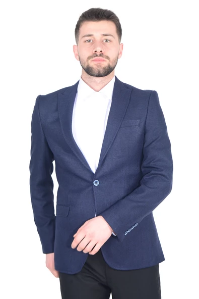 Cengiz İnler Dokulu Kırlangıç Yaka 6 Drop Yün Erkek Ceket - 11