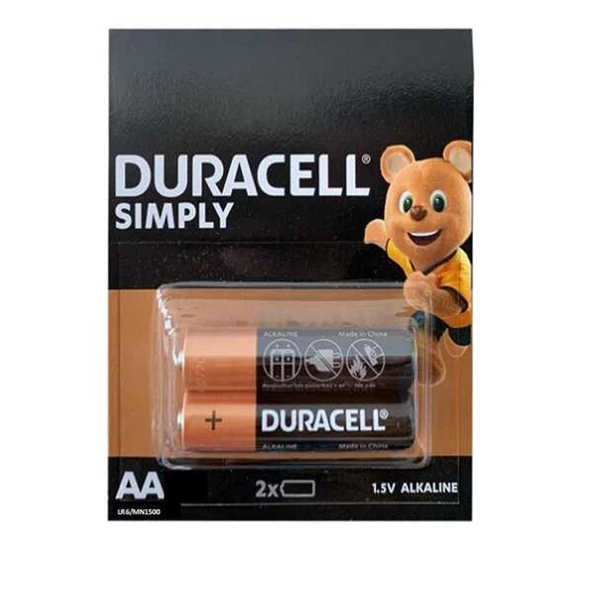 LR6 Kalem Pil  AA 1,5 V Kalem Pil Alkaline 2 Adet Duracell