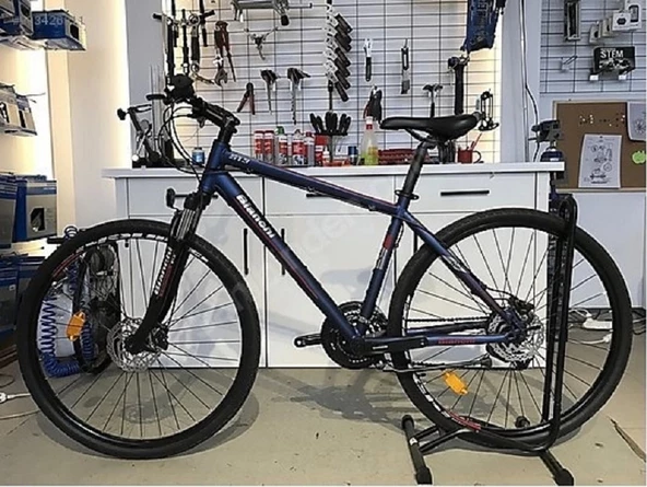 Bianchi Touring 513 HD Fren 21 Vites 28 Jant Şehir Bisikleti Derin Mavi Kırmızı 51 Kadro - Resim 3