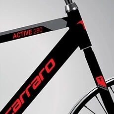 Carraro Active 280 V Fren 21 Vites 28 Jant Şehir Bisikleti Siyah Kırmızı 49 Kadro - 2