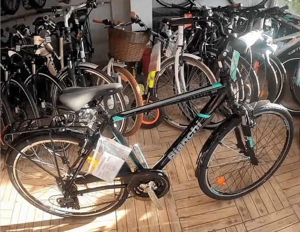 Bianchi Travel 504 V Fren 21 Vites 28 Jant Şehir Bisikleti Siyah Turkuaz 48 Kadro