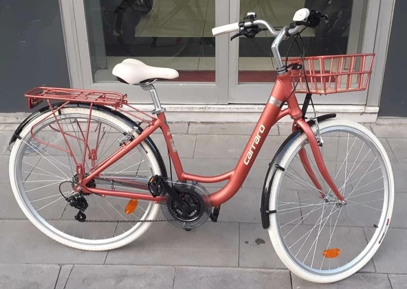 Carraro Juliet 28 V Fren 21 Vites 28 Jant Şehir Bisikleti Mat Kiremit Krom 43 Kadro