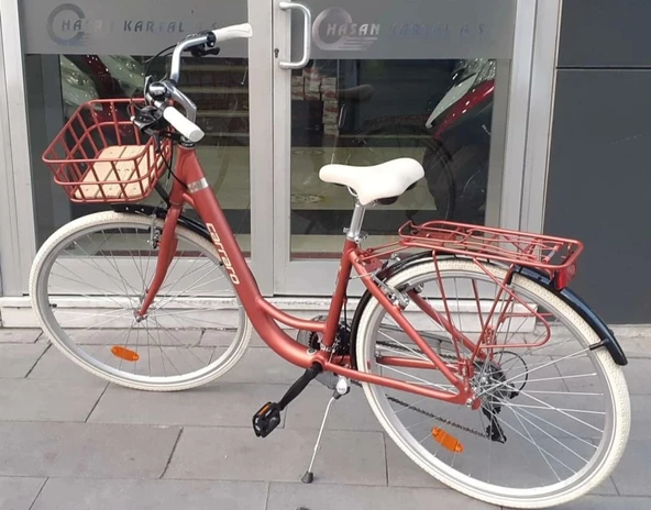 Carraro Juliet 28 V Fren 21 Vites 28 Jant Şehir Bisikleti Mat Kiremit Krom 43 Kadro - 2