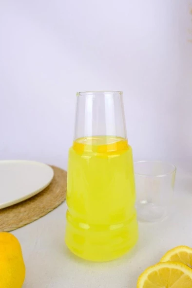 Digithome Cam Kapaklı Başucu Su ve Meşrubat Sürahisi Karaf Şişe 750 Ml – 04145 C1-1-154 - 4