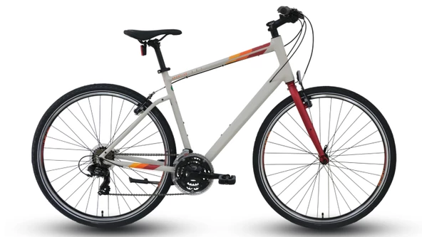 Carraro Sportive 321 V Fren 21 Vites 28 Jant Şehir Bisikleti Gri Kırmızı 52 Kadro