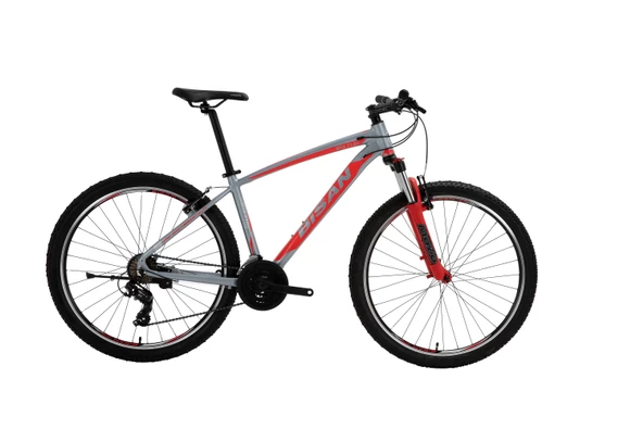 Bisan MTX 7100 V Fren 21 Vites 27,5 Jant Dağ Bisikleti Gri Kırmızı 19 Kadro ürün görseli