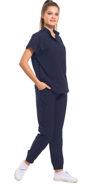 SANEM- Kadın Likralı Lacivert Üniforma Takımı ürün görseli