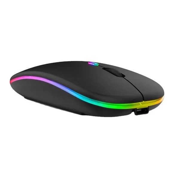 Sprange SRM1 Rgb Ledli Şarjlı Çift Mod 2.4GHz Wireless +  5.1V Bluetooth Mouse - 4
