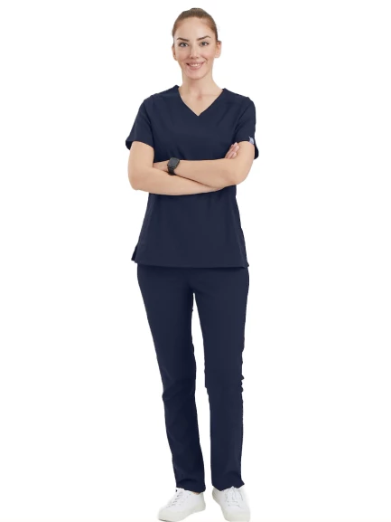 CLOWER- Kadın Likralı Lacivert Üniforma Takımı ürün görseli 1