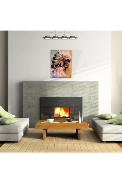 Redskin Kızılderili Canvas Tablo (50x70) - 3